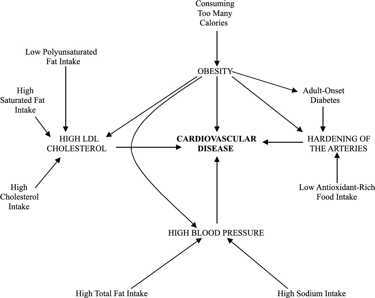 Figure 2-1: Diet-related factors that influence your risk for cardiovascular disease.